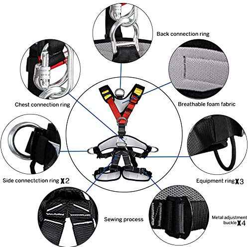 HeeJo Climbing, Safety Safe Seat Belt for Outdoor Tree Climbing, Outward Band Expanding Training Large Size,Climbing Gear