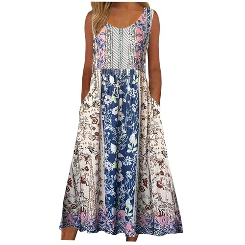 Dresses for Women 2024 Casual Midi Dresses for Women Womens Dresses Summer 2024 Casual Summer Dresses for Women Sundress Lightning Deals of Today Prime Lightning Deals of Today Prime Clearance Blue