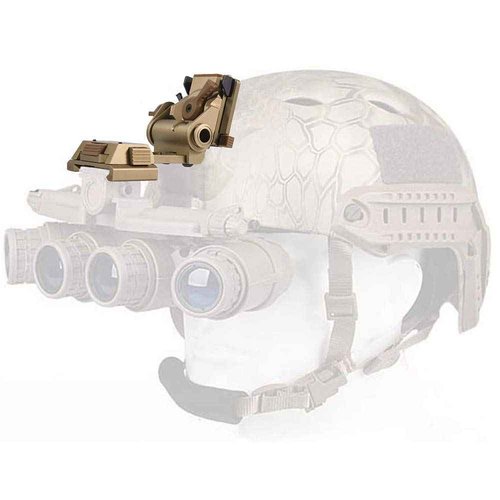 Night Vision Goggles NVG Mount for L4G24 Metal Helmet Mount,Rhino Mount Full Metal Tactical Helmet Mount CNC PVS15/18 Sand Color