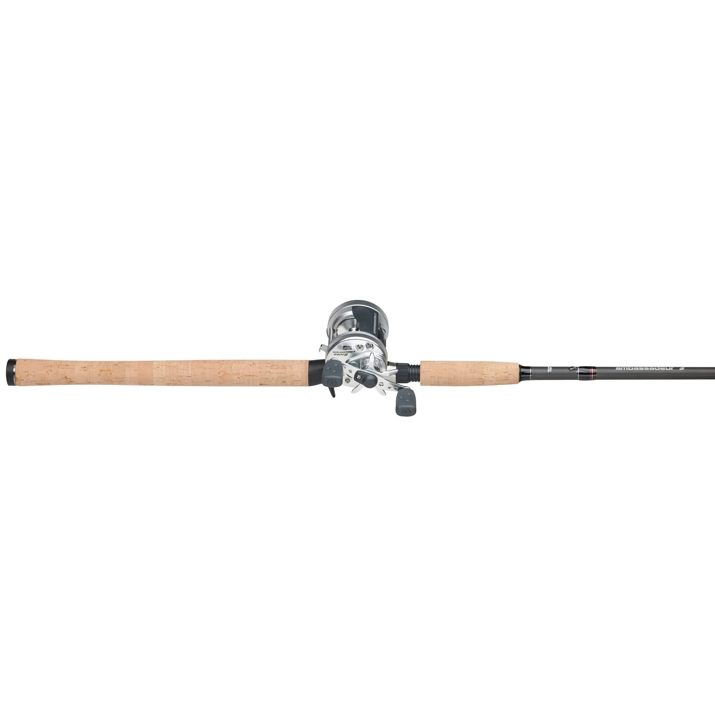 Abu Garcia 7’ Ambassadeur S Fishing Rod and Reel Baitcast Combo, 1+1 Ball Bearings for Smooth Operation, 7’ 1-Piece Rod