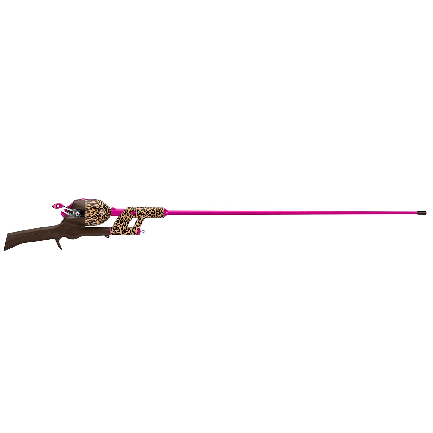 Kid Casters: Leopard Tangle-Free Fishing Combo|Spincast Reel & Practice Casting Plug | 34" Tangle-Free Combo|Inline Rod w/EZ Thread Line System (Pre-spooled w/a 6-lb Fishing line) 1.5" Fishing Bobber