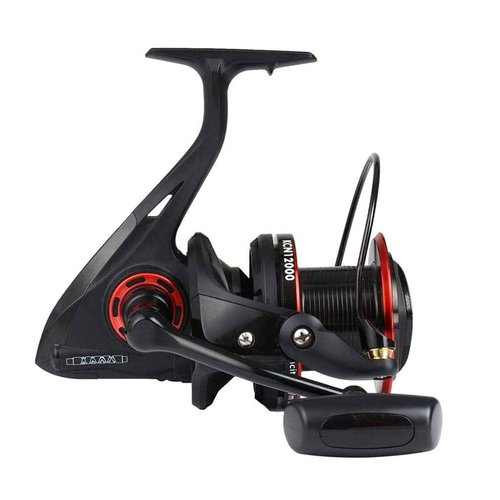 Diwa KCN Spinning Fishing Reel 8000 Series, 70 LBS Max Drag, 12+1 Stainless BB, Freshwater Saltwater Big-Game, Surf Fishing, Ultra Smooth, Powerful, Durable, Black (590g)