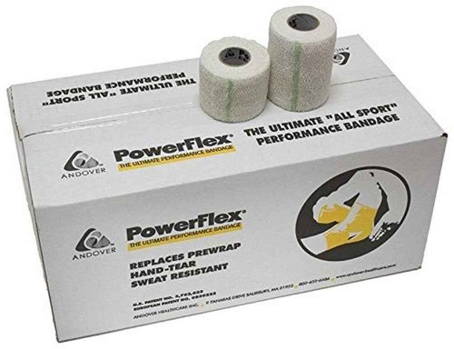 PowerFlex Self Adherent Tape, Latex, Athletic Tape, White, 2.75", 16 Rolls per Case