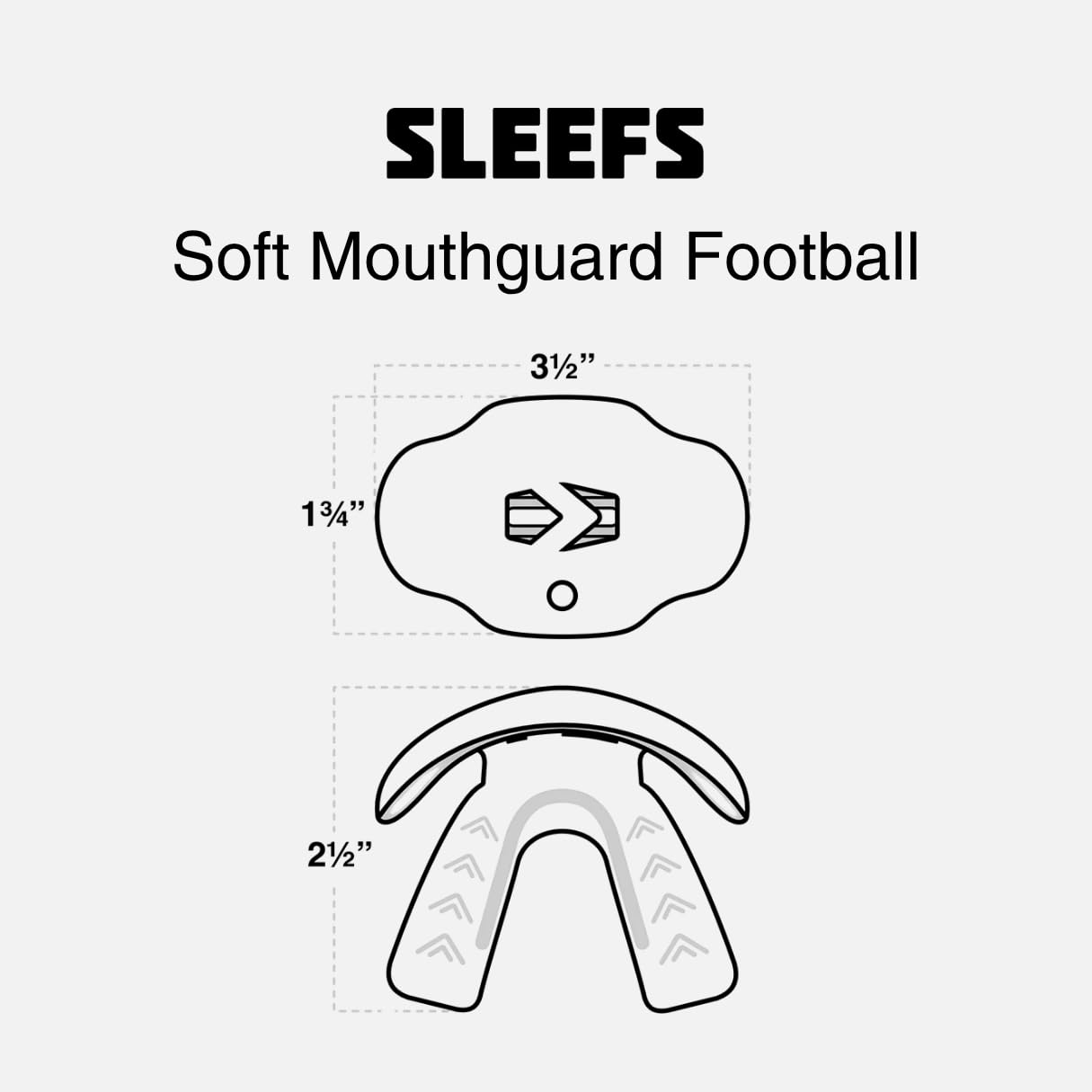 Football Mouth Guard – Lip Guard Football Mouthpiece with Strap – Breathable, Comfortable – Sleefs
