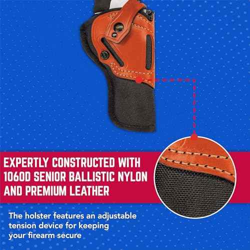 DeSantis The Wild Hog Hybrid Gun Holster, Fits S&W N 6"-6 1/2", D/W 41VH, 44VH 6", COLT Anaconda 6", S&W Classic Hunter 6 1/2", Built from 1060D Senior Ballistic Nylon, Ambidextrous