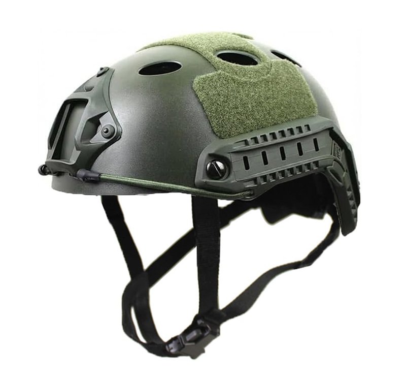 PJ Tactical Paintball Airsoft Helmet with Helmet Cover，Fast Military Helmet with NVG Bracket and Side Guide Rail