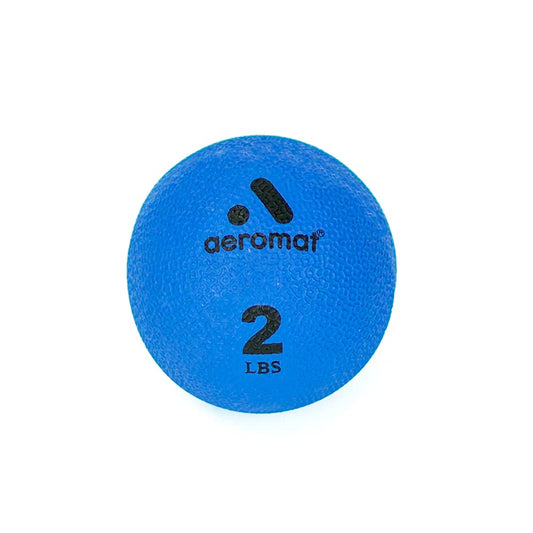 AEROMAT Versatile Textured Surface 3.5" Petite Weighted Ball for Yoga / Pilates Practice, 2 lbs, Blue