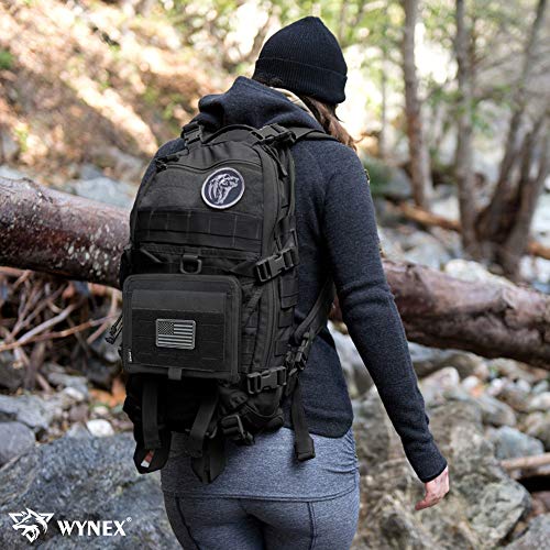 WYNEX Tactical Folding Admin Pouch, Molle Tool Bag of Laser-Cut Design, Utility Organizer EDC Medical Bag Modular Pouches Tactical Attachment Waist Pouch Include U.S Patch