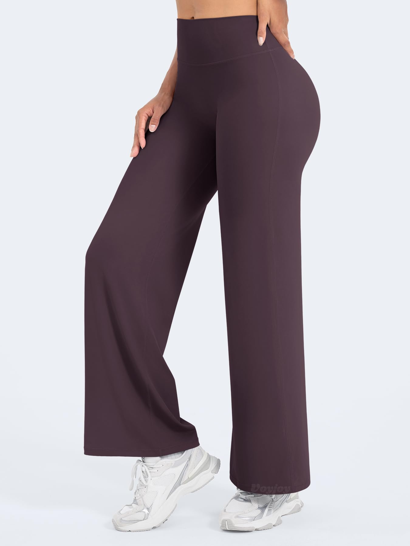 VOYJOY Straight Leggings Bottoms Wide Leg Pants for Women 29"/ 31.5"/33"/35" High Waist Stretch Casual Sweatpants