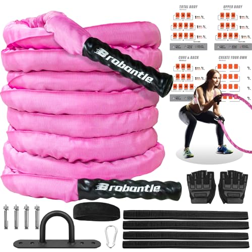 Battle Rope Battle Ropes for Exercise Workout Rope Exercise Rope Battle Ropes for Home Gym Heavy Ropes for Exercise Training Ropes for Working Out Weighted Workout Rope Exercise Workout Equipment