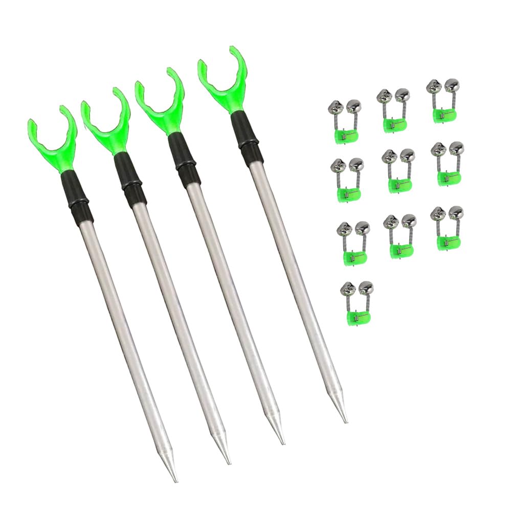 FASPLORE 4-Pack Telescopic Fishing Rod Holders for Ground (4pcs-20 inches)