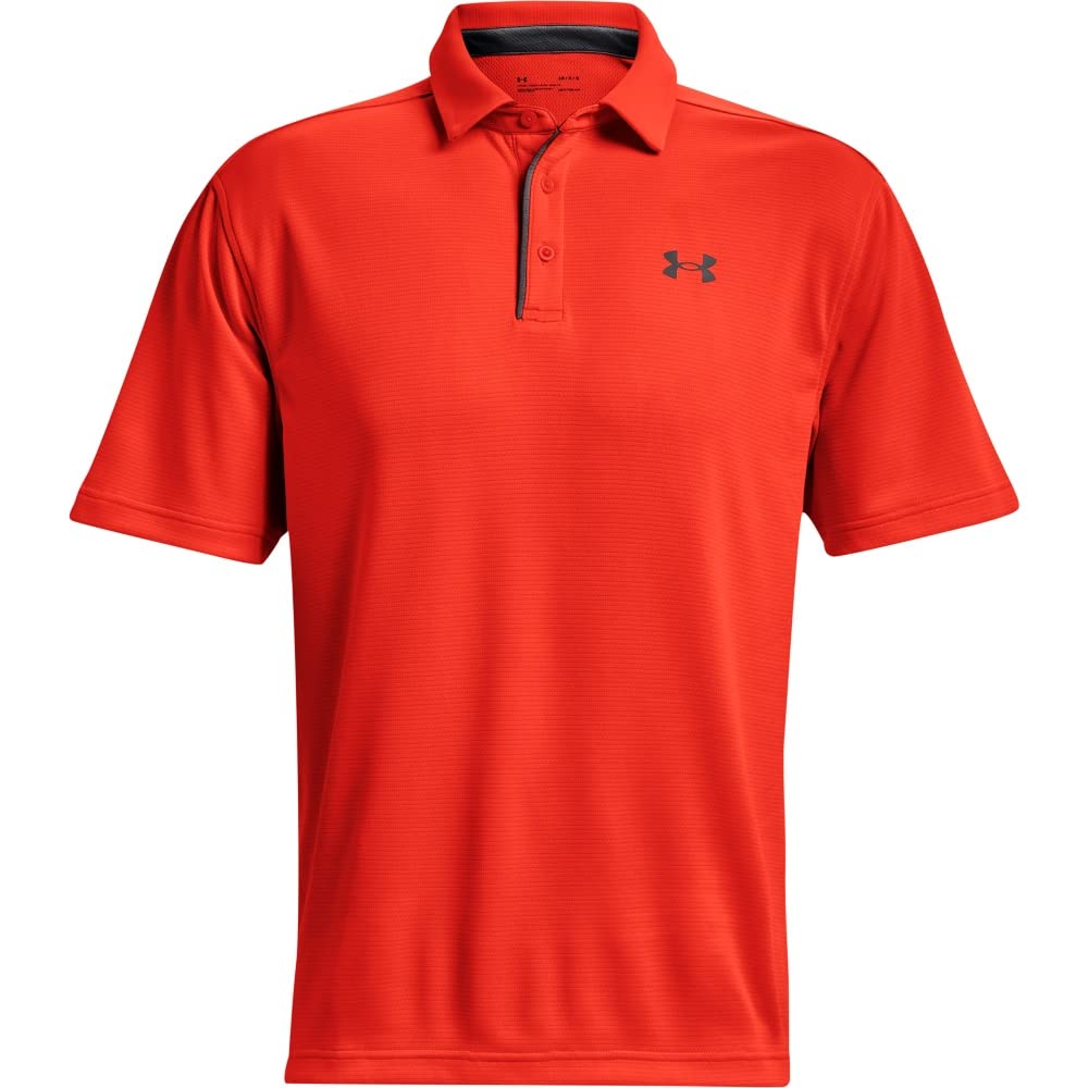 Under Armour Men's Tech Golf Polo, Phoenix Fire (296)/Pitch Gray, 3X-Large