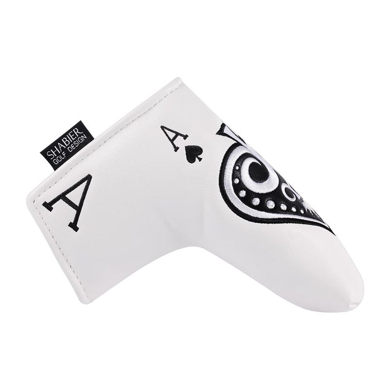 SHABIER Golf Poker Ace Putter Head Cover Headcover for Mallet or Blade Putters Magnetic Mallet Headcover Club
