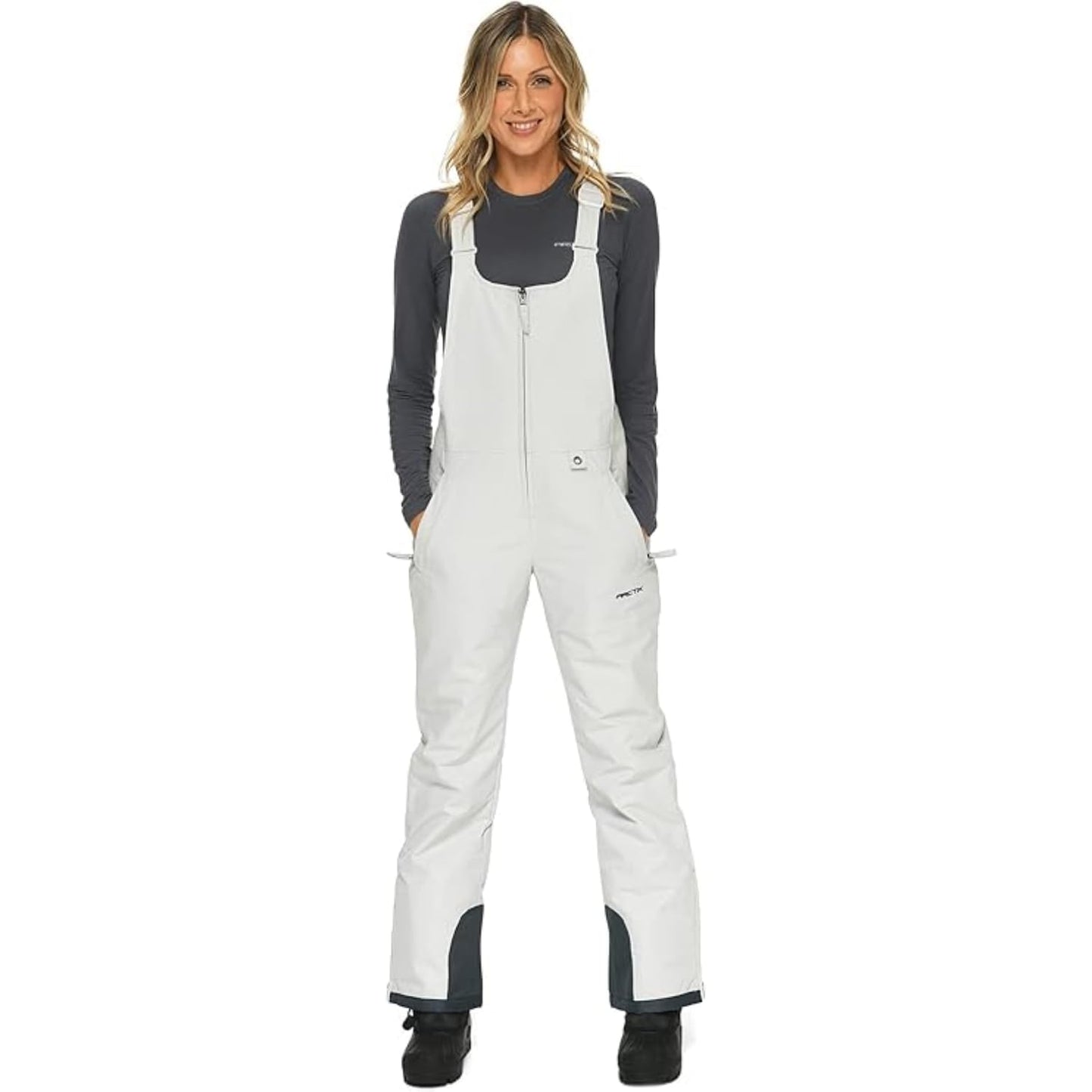 Arctix Women's Essential Insulated Bib Overalls, Quiet Grey, Medium