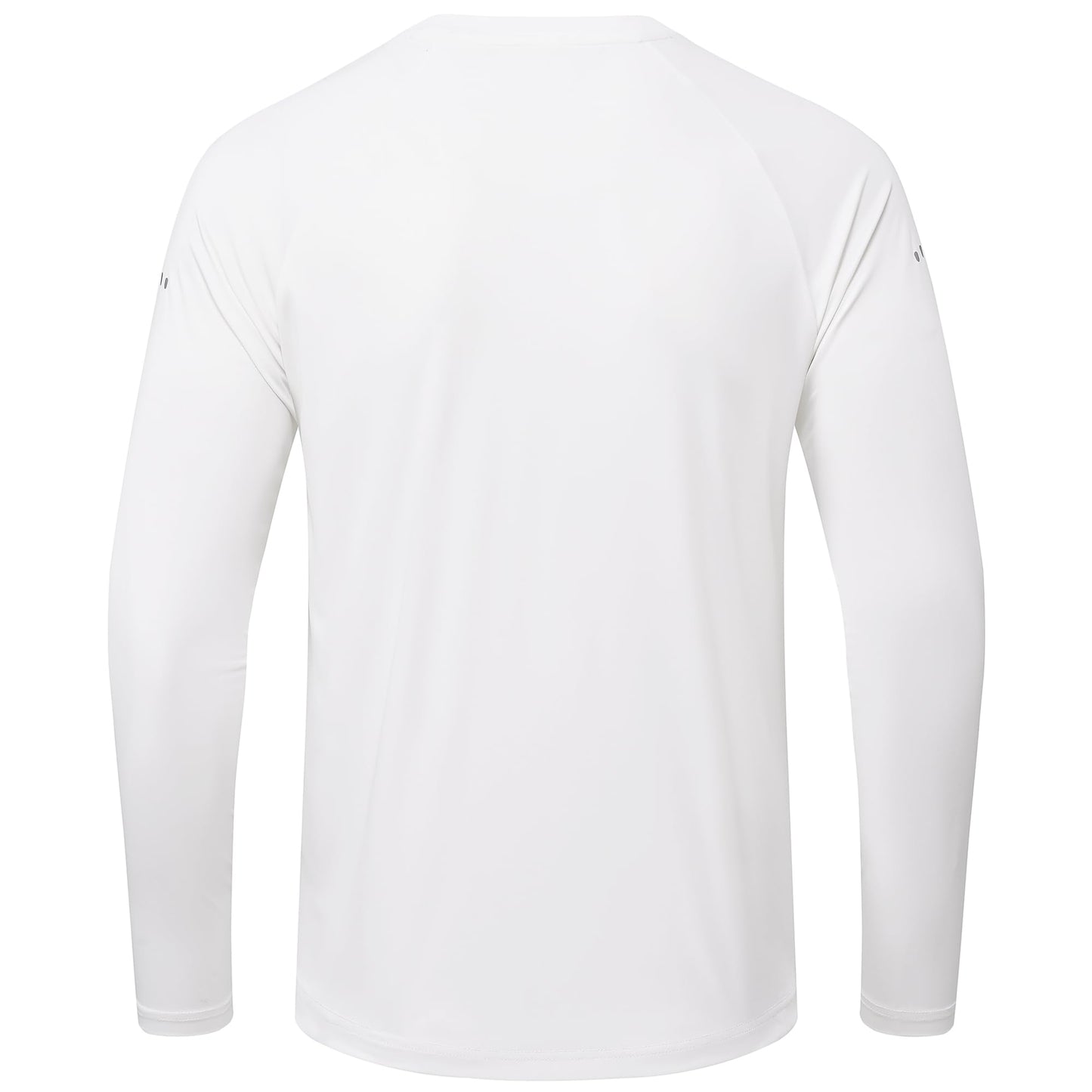 Men's Long Sleeve Rash Guard Swim Shirts UPF 50+ Sun Protection Dry Fit T-Shirt Athletic Tops for Running Hiking Fishing White XL