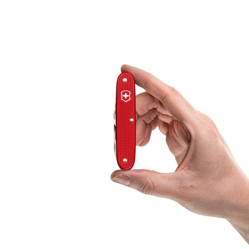 Victorinox Companion Slim Alox Pocket Tool 6 Functions with Scissors, Pack Opener, Screwdriver, Swiss Made - Red
