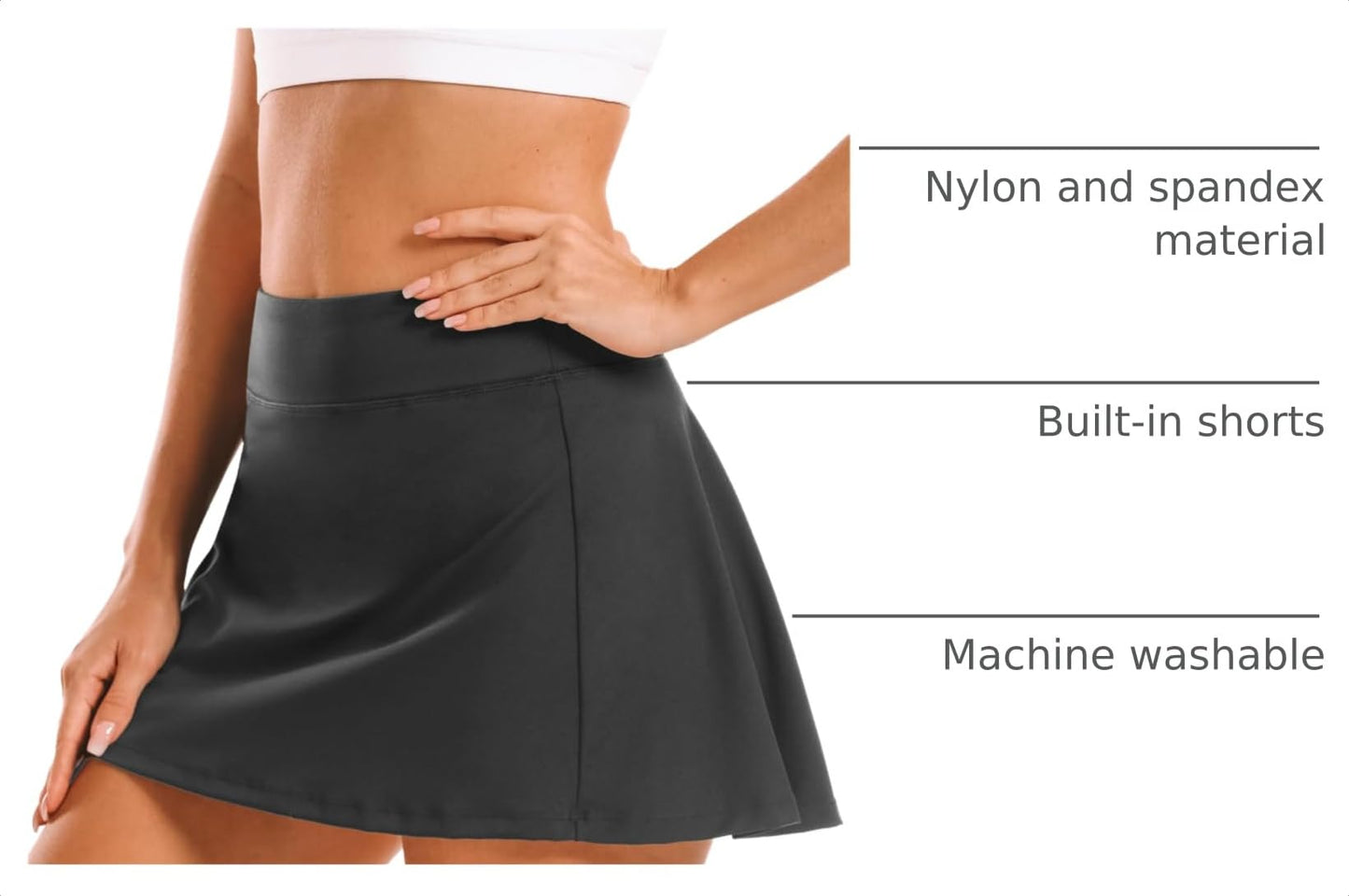 Stelle Women's Tennis Golf Skirts High Waisted Athletic Skorts with Pockets