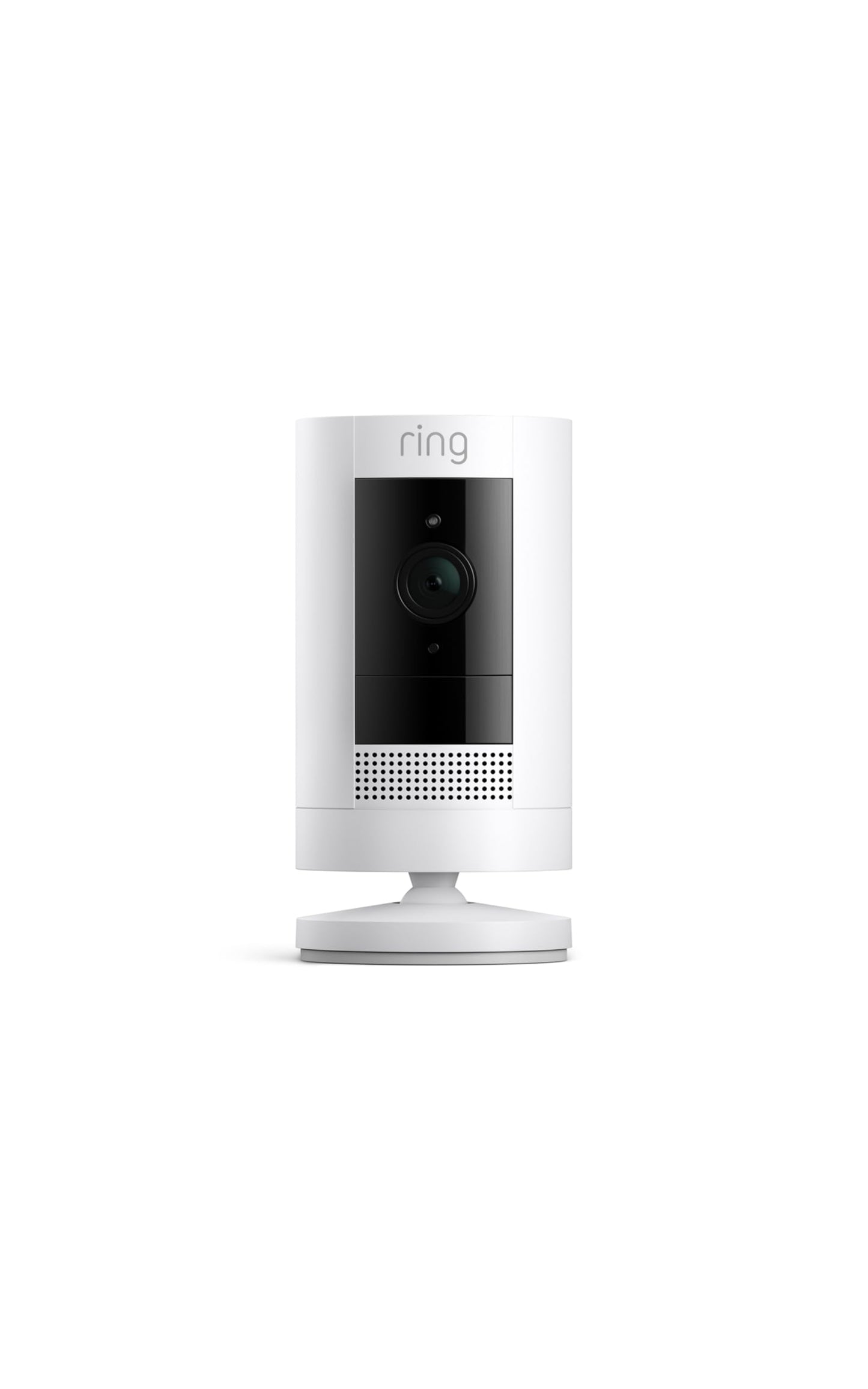 Ring Outdoor Cam (Stick Up Cam), Weather-resistant home or business HD security camera, Live View, Color Night Vision, Two-Way Talk, motion alerts, Works with Alexa, White