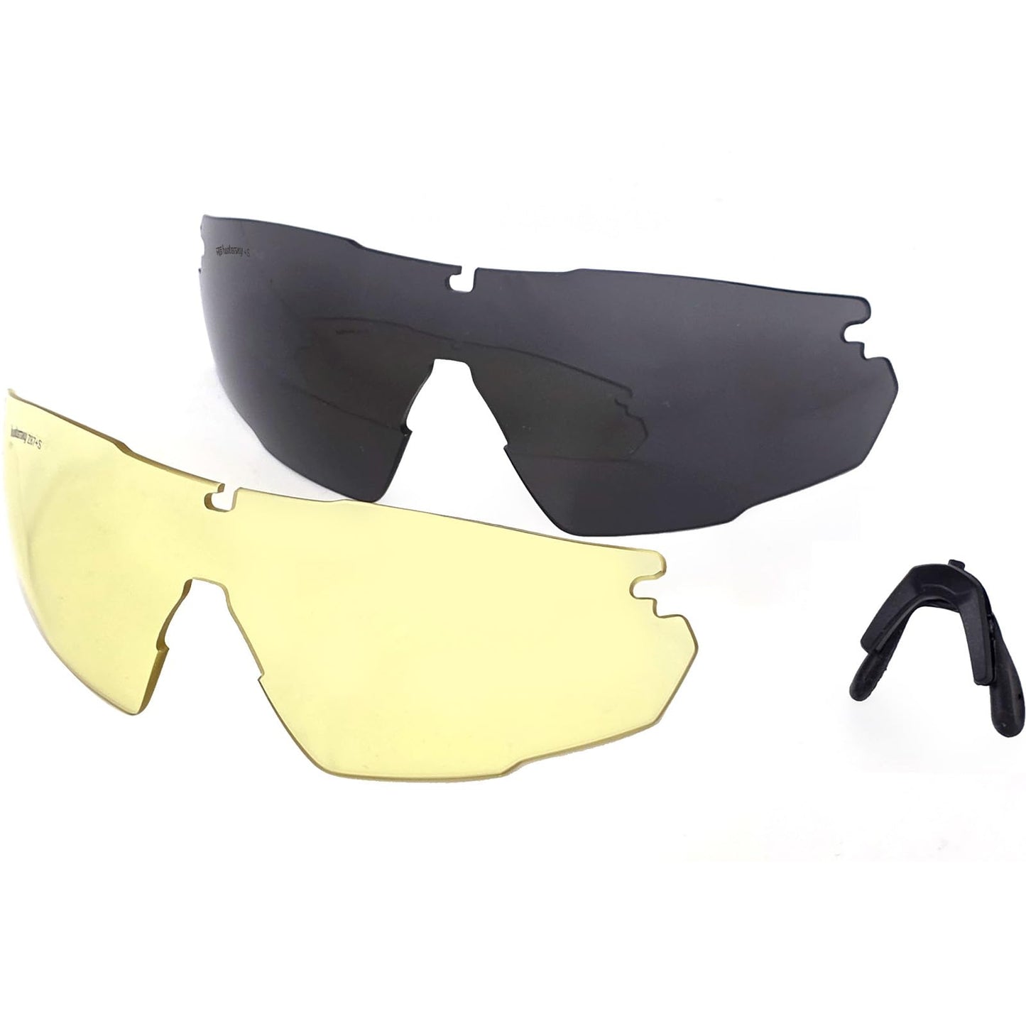 HTS HUNTERSKY S57 Anti Fog Ballistic ANSI Z87.1+ Yellow and Smoke Replacement Lenses with Nose Piece