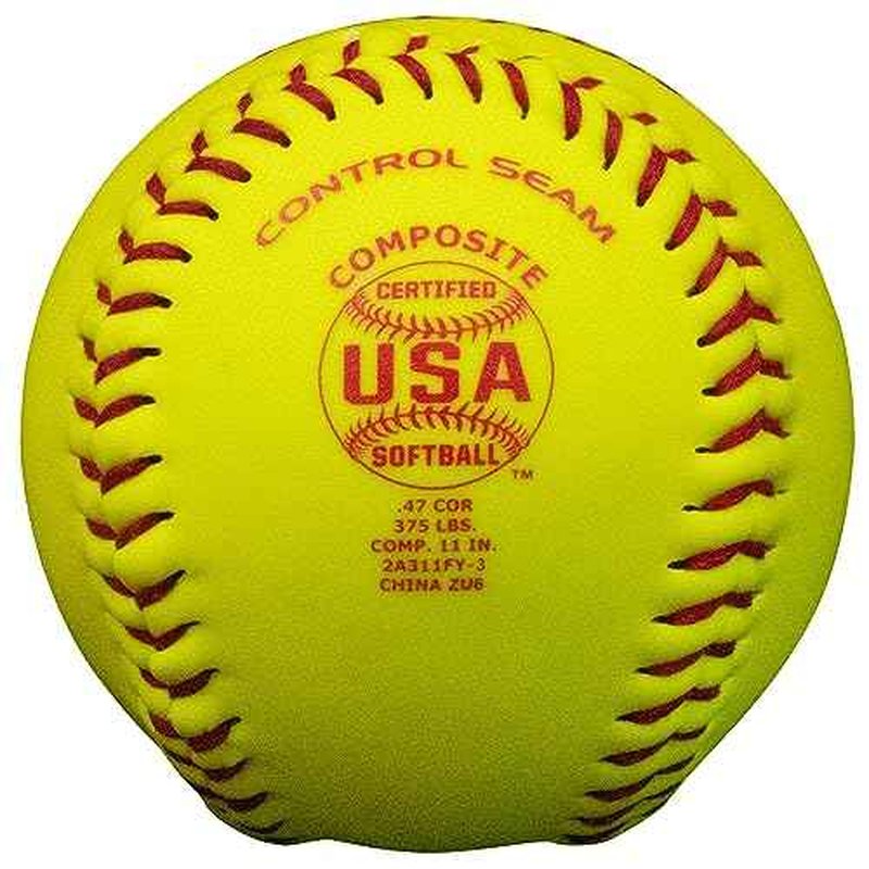 Baden ASA Synthetic Fastpitch Softballs - 11-Inch Official Size | Durable Design for Competitive Play | ASA League Softball