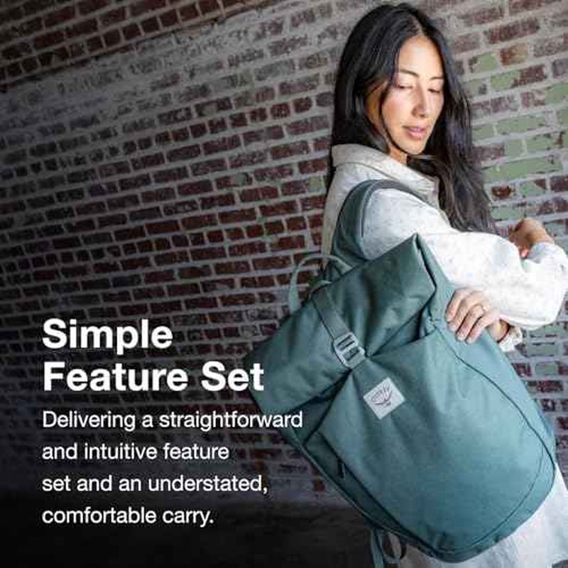 Osprey Arcane Roll Top Commuter Backpack, Matcha Green Heather