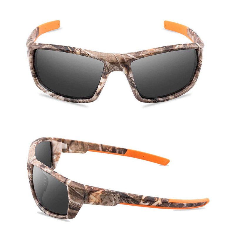 Polarized Camo Sunglasses for Men Women Fishing Sports glasses outdoor Hunting UV Protection sunglasses (Camo Frame/Grey Lens) …