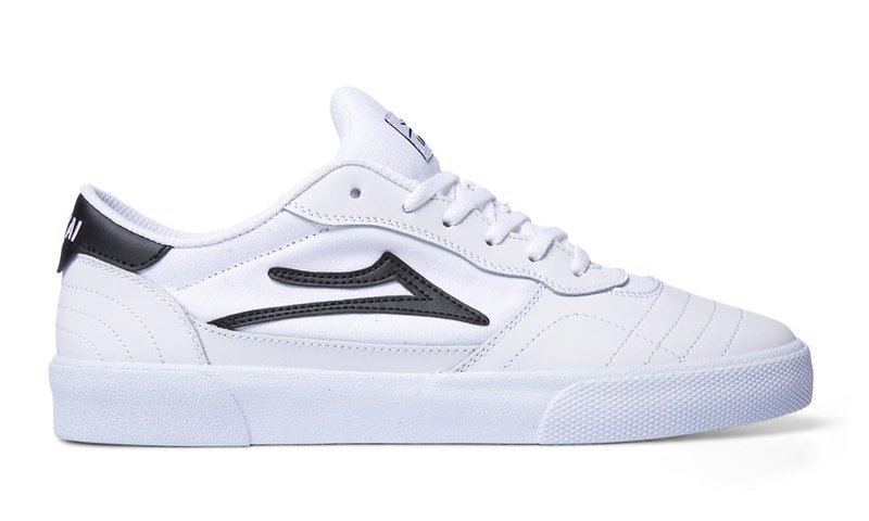 Lakai Cambridge Low-Top Men’s Skateboarding Shoes – White Leather, Size 9.5 US – Durable, Grippy & Breathable Skate Shoes for Men – Men’s Skateboard Shoe, Low Top Skater Shoe