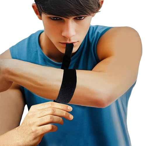 Elbow Compression Strap, Tennis Elbow Brace for Men and Women, Compression Arm Support for Tendon Pain Relief, Forearm Band for Pickleball, Badminton, Golfer, Basketball (Black)