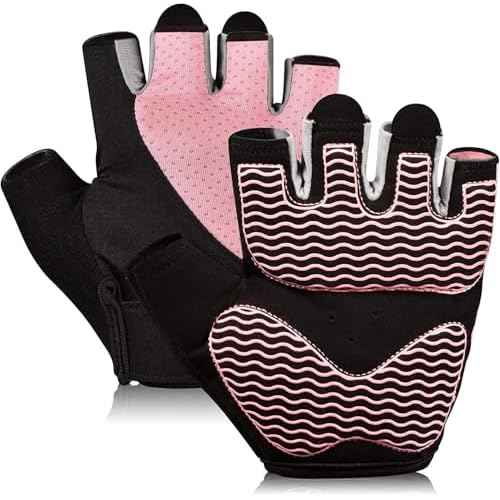 Sunnex Gym Gloves - Fingerless, Breathable Workout Gloves for Weightlifting, Cycling & More