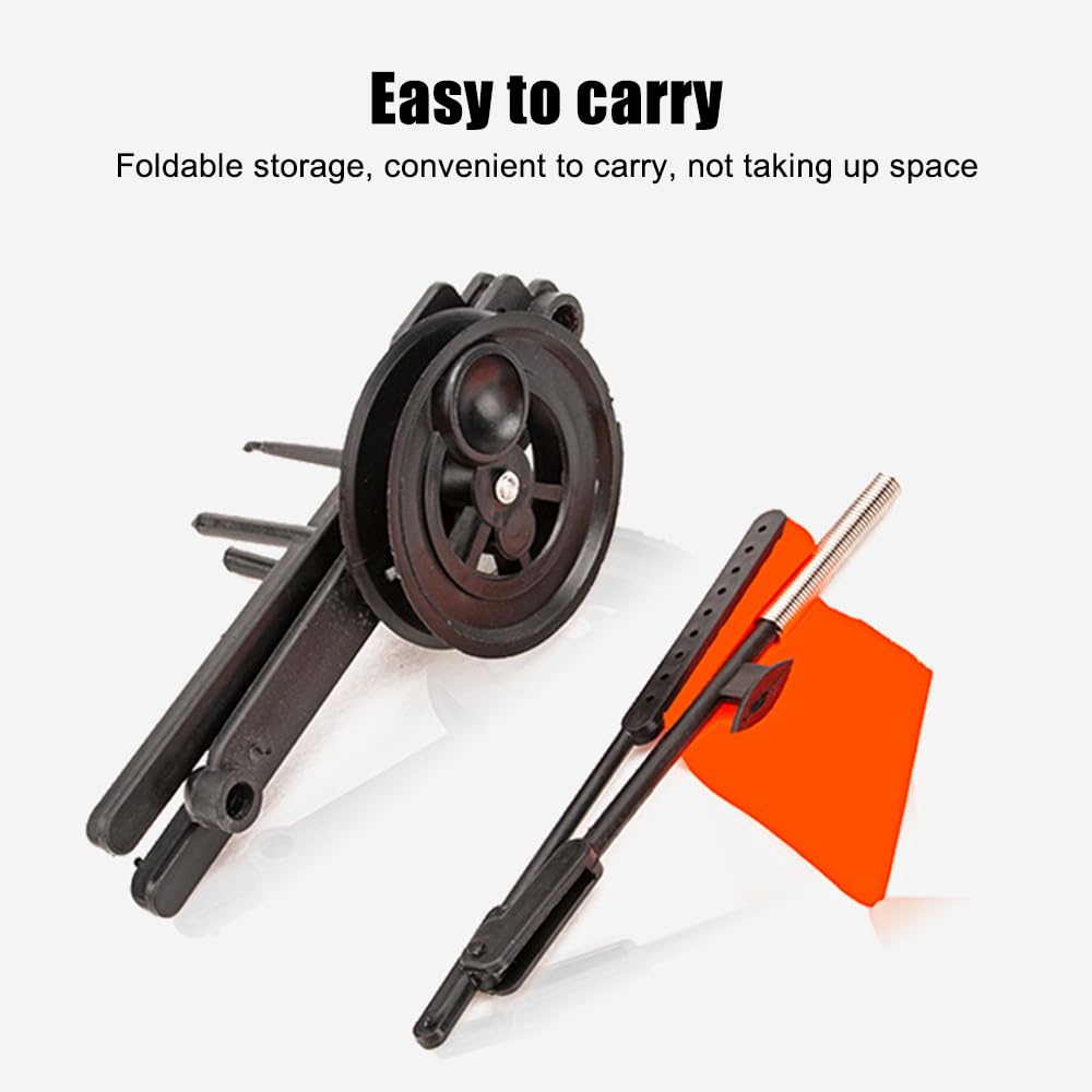 DONGKER Ice Fishing Tip-Up,3 PCS Foldable Ice Fishing Tip-up Flag with Orange Pole Flags for Angler Tackle Accessory Ice Fishing Equipment Gear