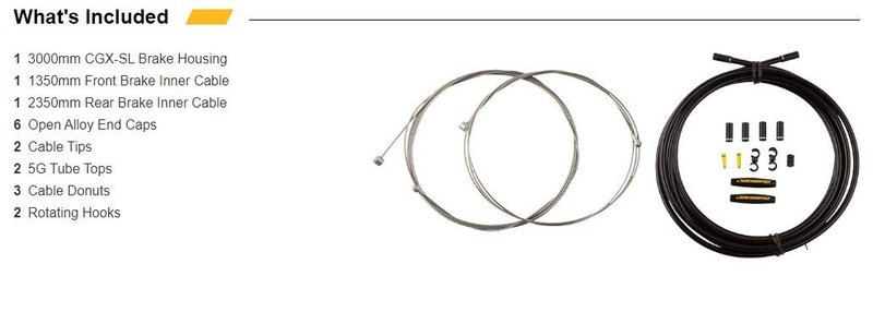 Jagwire Universal Sport Brake Cable Kit, Carbon Silver