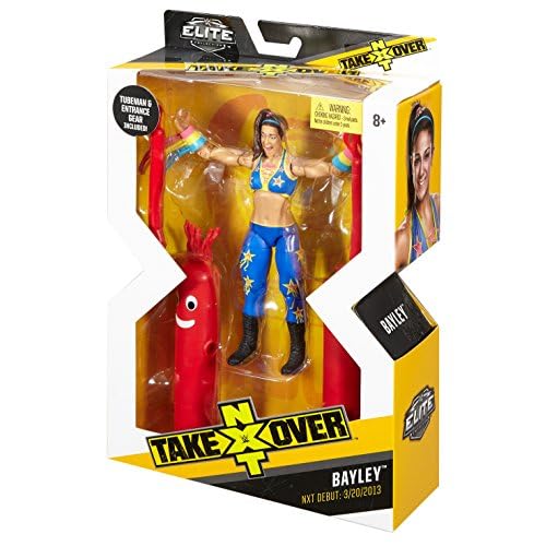 WWE NXT Takeover Elite Action Figure Bayley with Entrance Gear and Tube Man