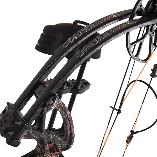 Bear Archery Cruzer G2 Ready to Hunt Compound Bow Package for Adults and Youth, Right Hand, Wildfire