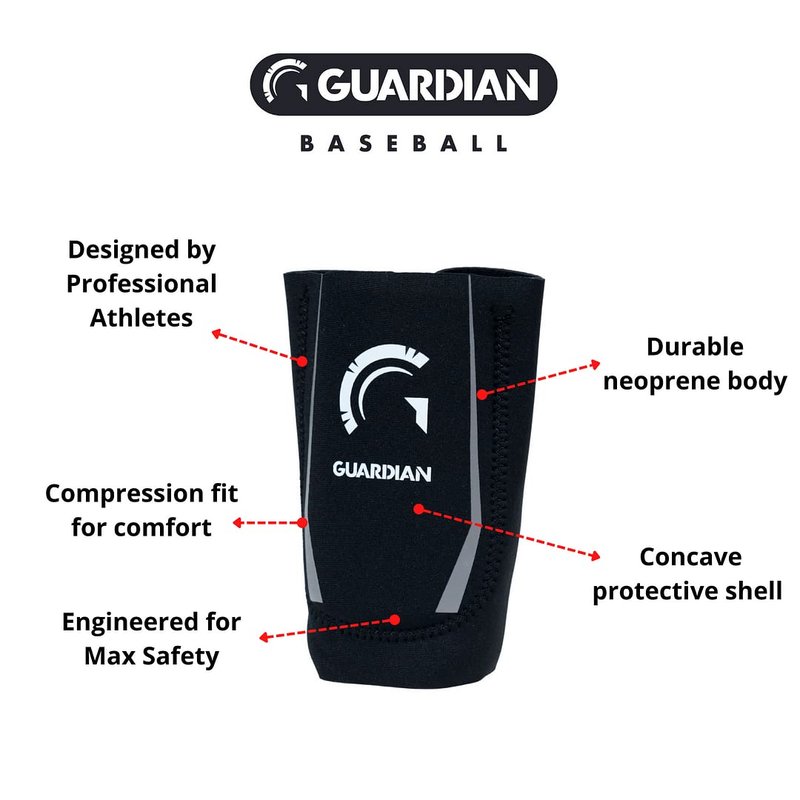 Guardian Baseball Wrist Guard - Arm Guard Protector for Baseball and Softball Players - Adult (Pack of 2)