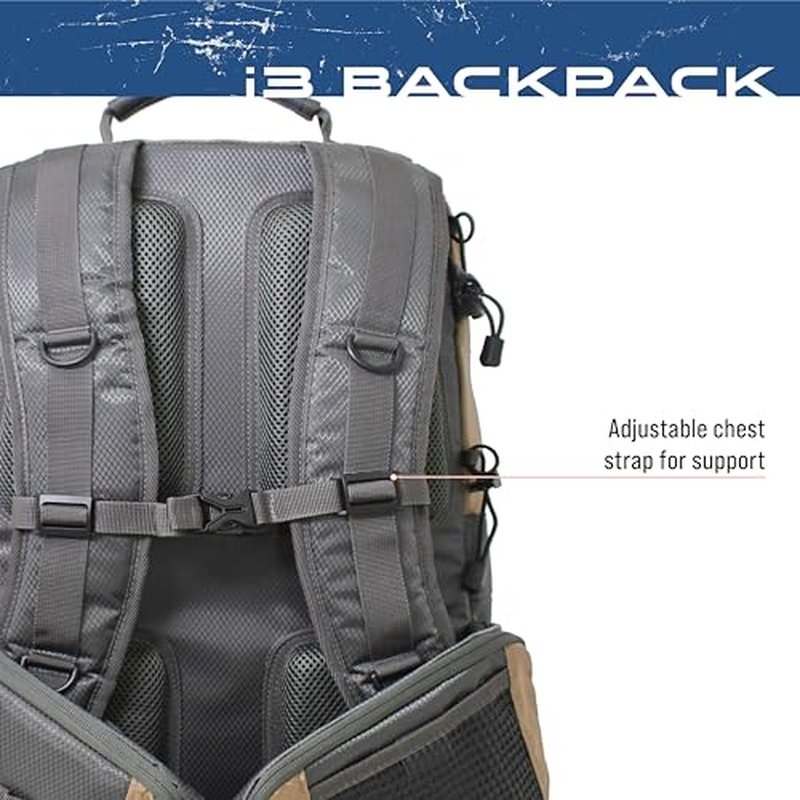 Frogg Toggs i3 Fishing Backpack, Tackle Storage, Includes 3-3600 Bait Trays