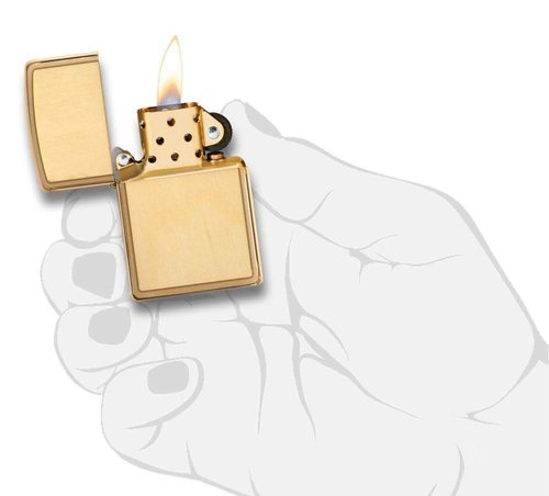 Zippo WOODCHUCK USA Birch Brushed Brass Pocket Lighter, Multi (49082), One Size