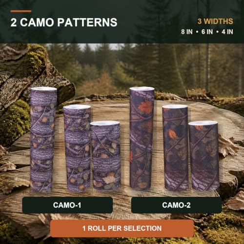 Camo-2 Hunting Blind Repair Tape 4-inch Wide Self-Adhesive Fabric Patch Kit