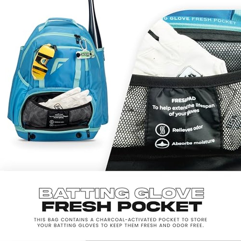 Franklin Sports USA SB Gameday Fastpitch-Softball Backpack ? Adult +Youth Softball + Baseball Equipment + Bat Bag ? Stores Batting Gloves, Helmet, Cleats - Waterproof Premium Batpack