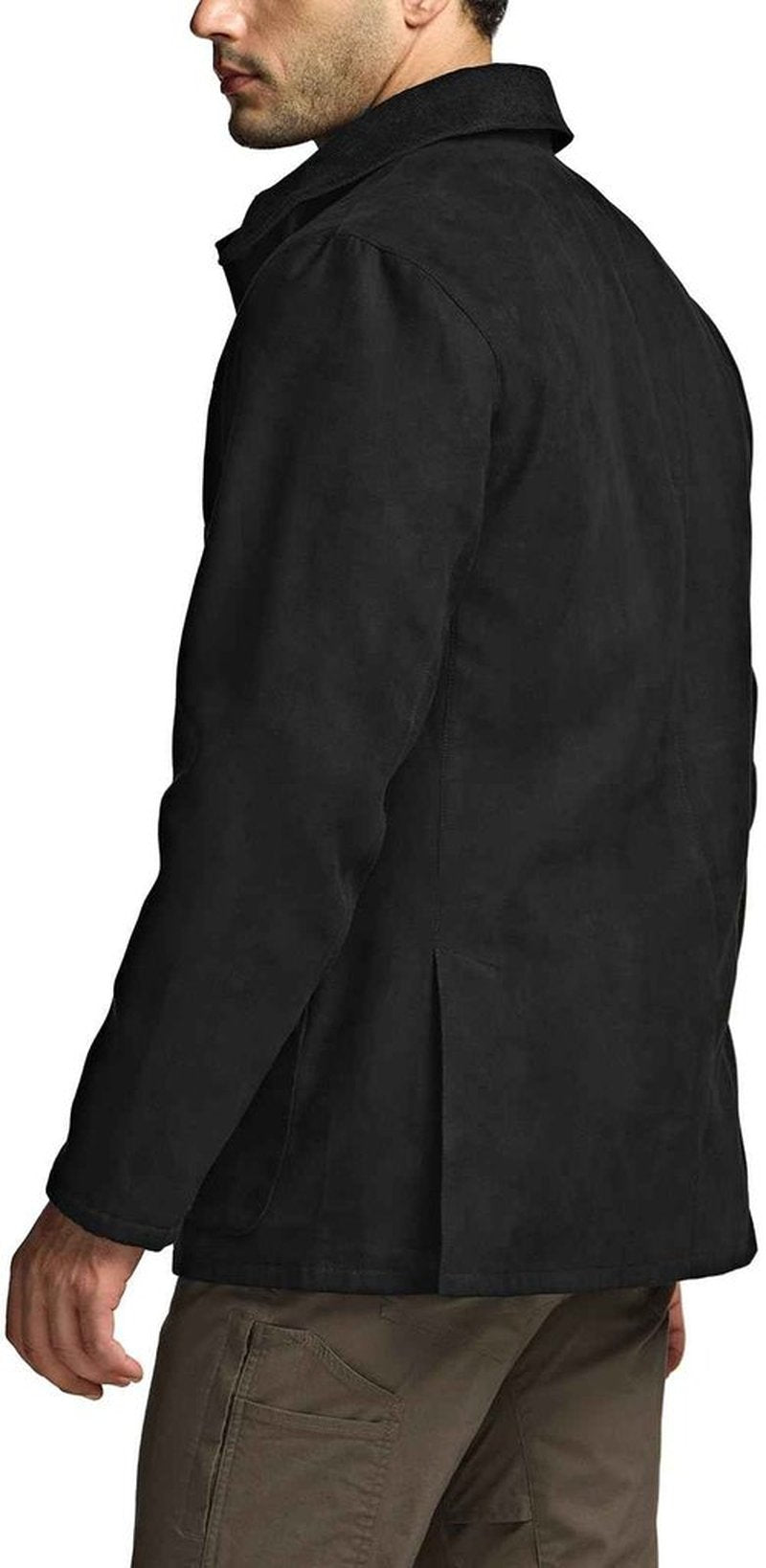 CQR Men's Flannel Shirt Jacket Long Sleeve, Winter Warm Outdoor Casual Plaid Jacket Coat with Pockets, Suede Huntsman Night Sky, Medium