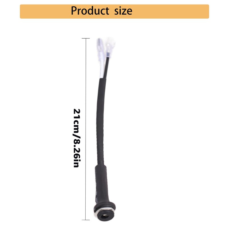kzfuli Power Plug Connector Replacement Part with Dust Cover, Compatible with Peloton Fitness Bike Connector Input Line. Not Compatible with Bike Plus (Black White)
