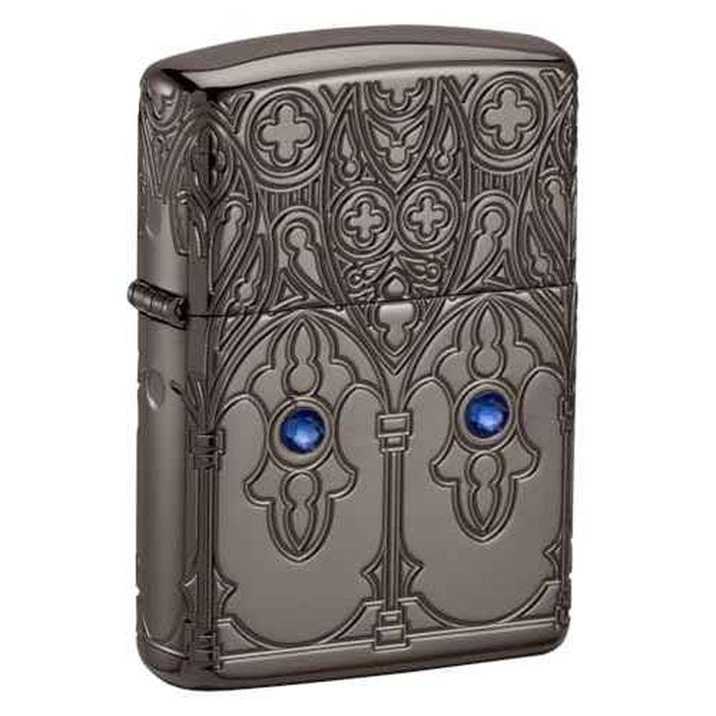 Zippo Gothic Window Design Armor¢ç Black Ice¢ç Pocket Lighter