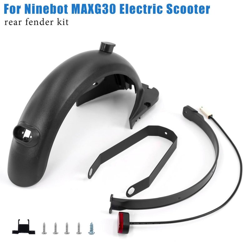 Electric Scooter Rear Mudguard Accessories Set Mudguard Bracket Replacement Part Fender Rear Compatible with G30/MAX G30 Electric Scooter
