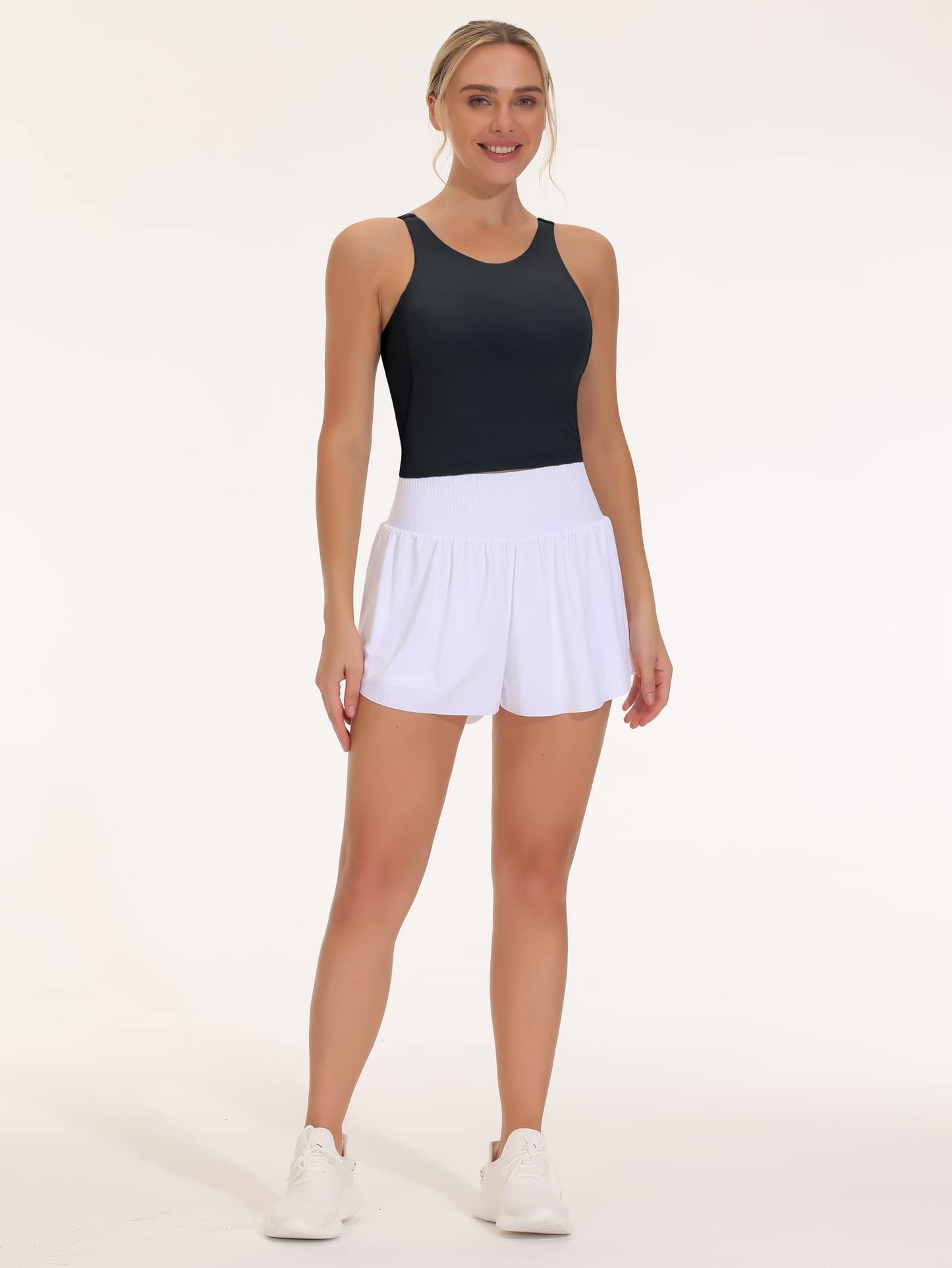 THE GYM PEOPLE Women's Sports Bra Sleeveless Workout Tank Tops Running Yoga Cropped Tops with Removable Padded