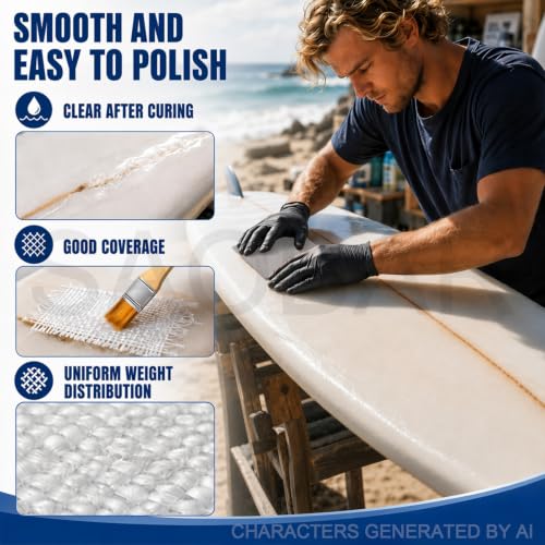 SAOBAR Epoxy Surfboard Repair Kit for Cracks Scratches Waterproof & Flexible