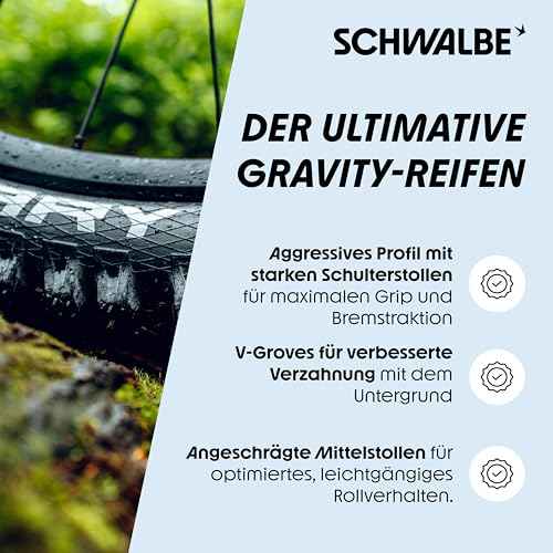 Schwalbe - Magic Mary Downhill and Enduro Tubeless Folding Bike Tire | 29 x 2.6 | Evolution Line, Super Trail, Addix Soft | Black