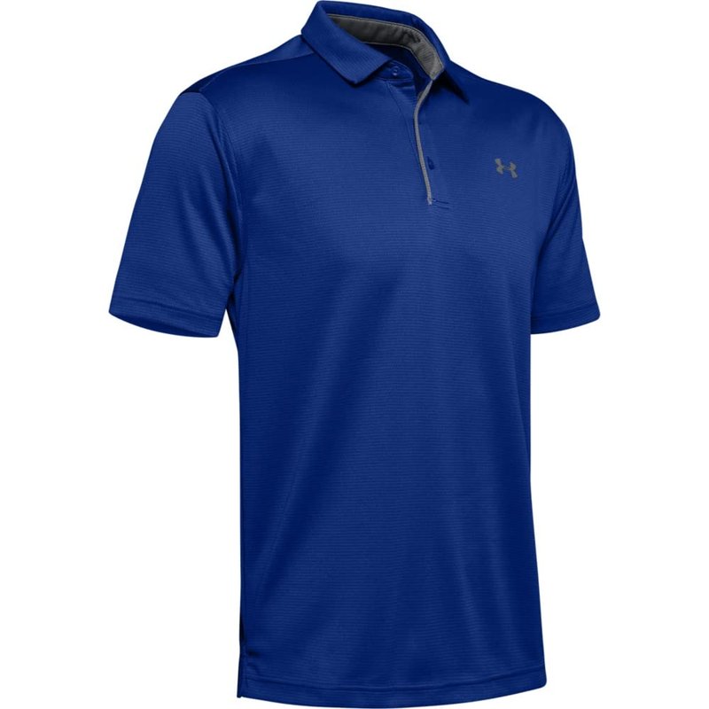 Under Armour Men's Tech Golf Polo, Royal (400)/Graphite, X-Small