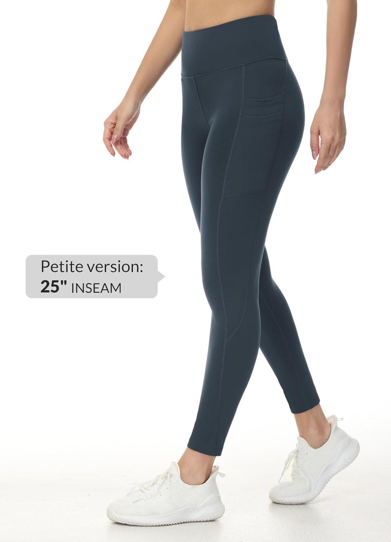 Baleaf Women's Fleece Lined Leggings - Water Resistant Thermal Tights with Pockets for Winter Running | High Waisted