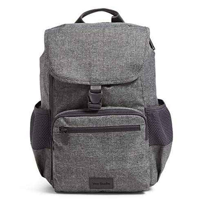 Vera Bradley Women's Recycled Lighten Up Reactive Daytripper Backpack, Gray Heather, One Size