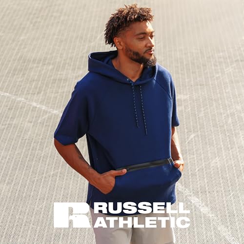 Russell Athletic Legend Tech Fleece Hoodie - Warm, Breathable Cage Jacket with Pocket - Outdoor & Everyday Comfort!