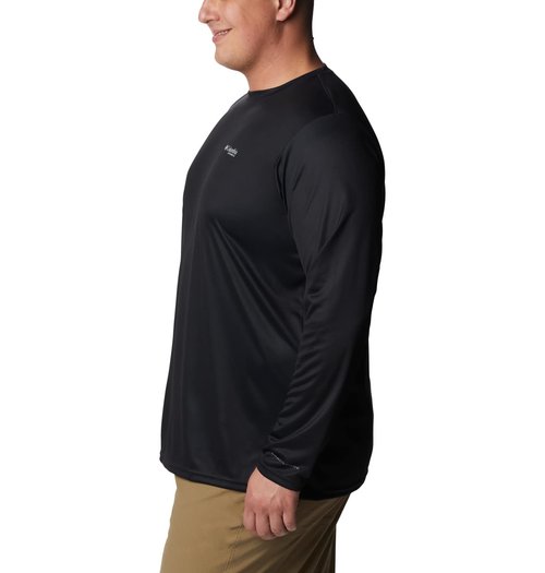 Columbia Men's Standard PHG Terminal Shot LS, Black/Graphite Game Flag, XX-Large
